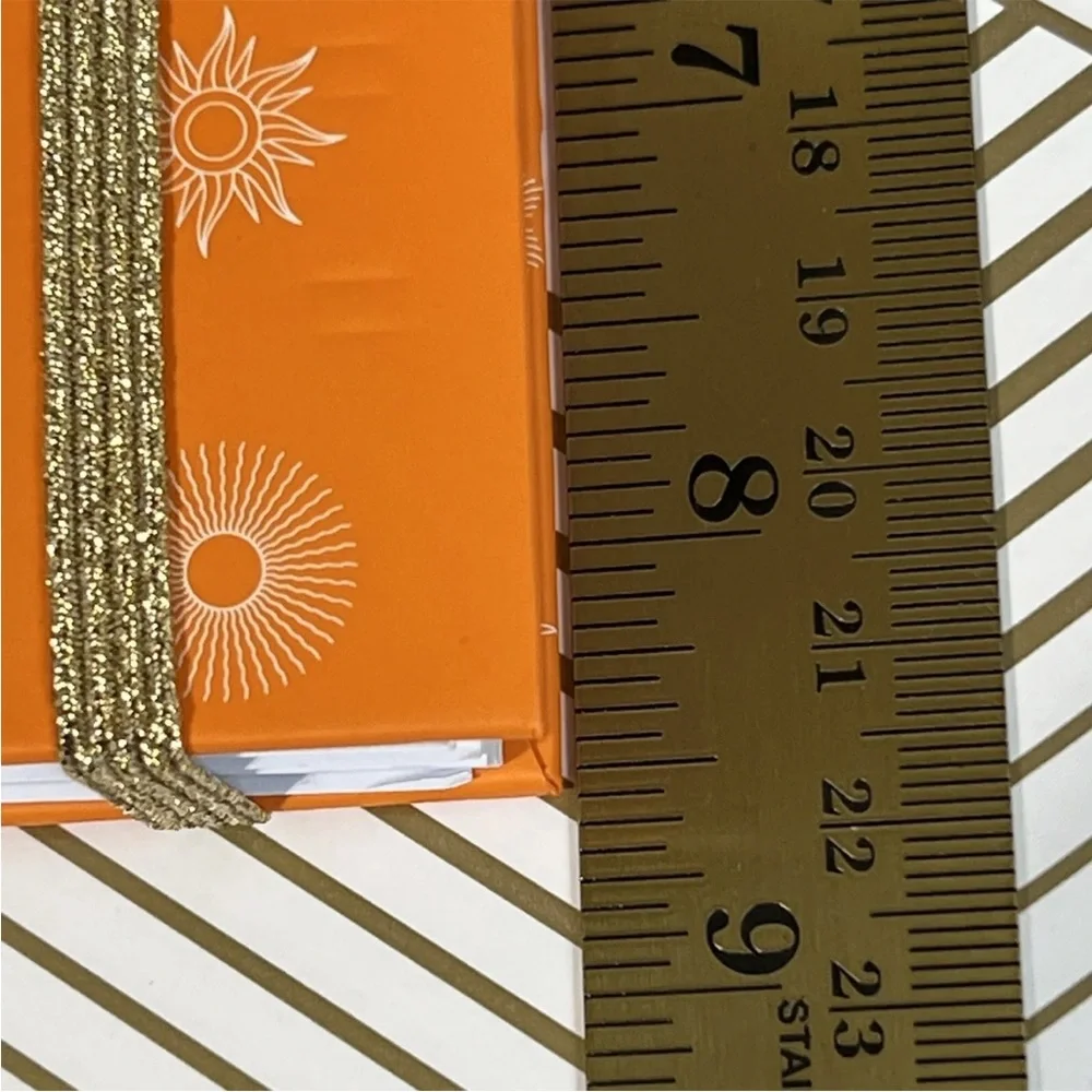Trust The Universe Lined Hardcover Journal Notebook Orange Gold Celestial Sun